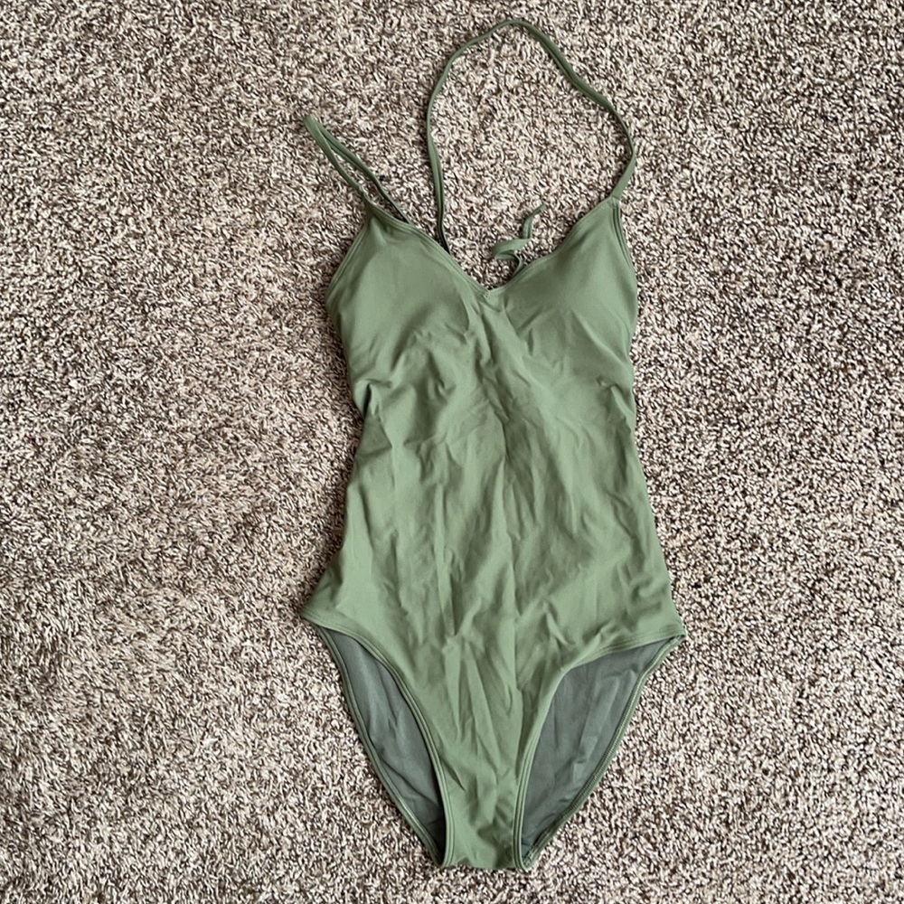 Sage Green Aerie One Piece Swimsuit Size S
